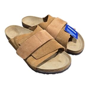 Birkenstock Kyoto Sandals Mens 44 US 11 Desert Buck New Tan Nubuck Leather